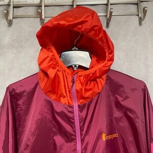 Cotopaxi Jacket Women XL Red Rain Coat Lightweight Hooded Windbreaker Mesh Lined